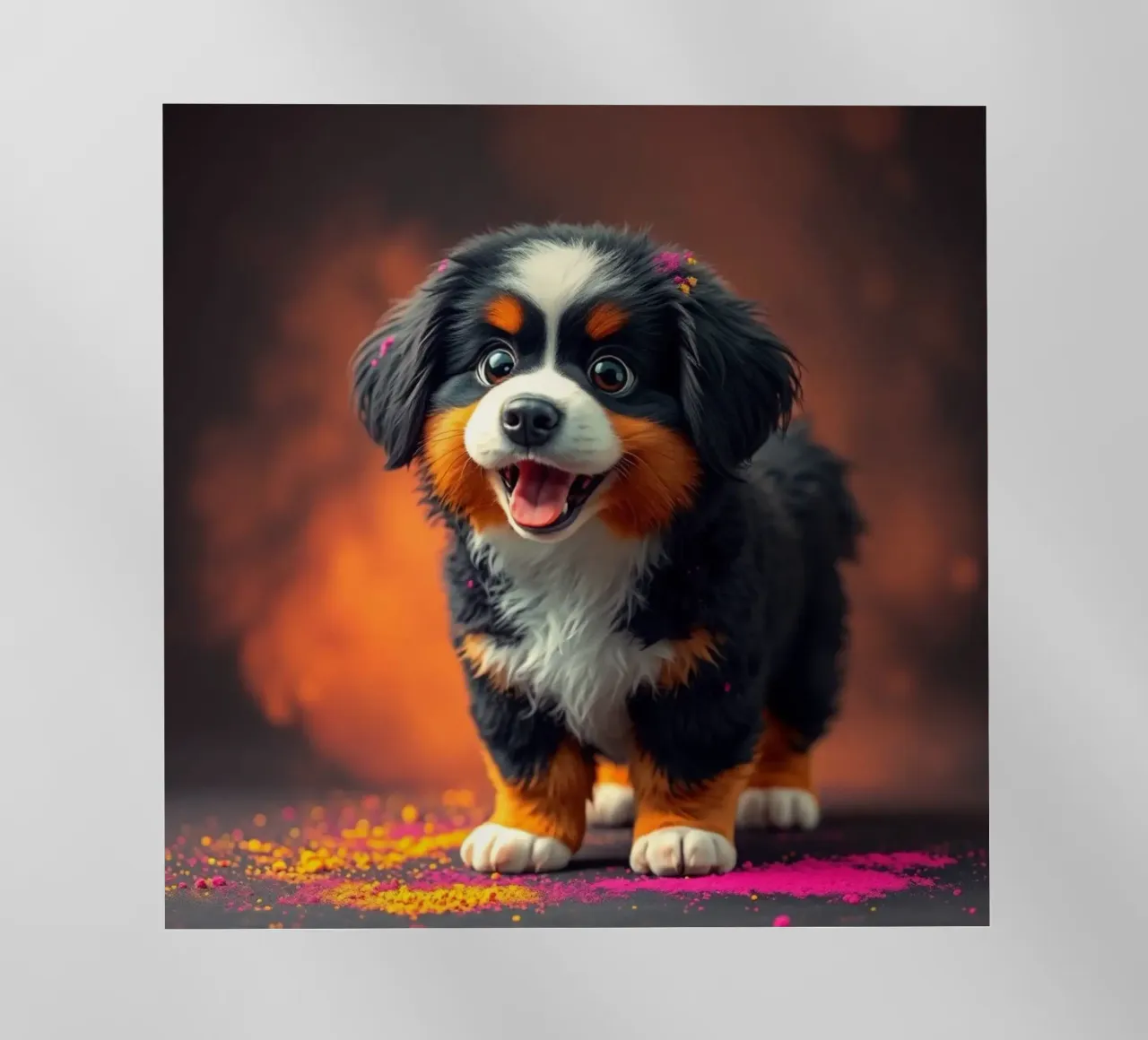 The colorful Bernese Mountain Dog #224 backlit film by Yumis.Beargang.and.Me