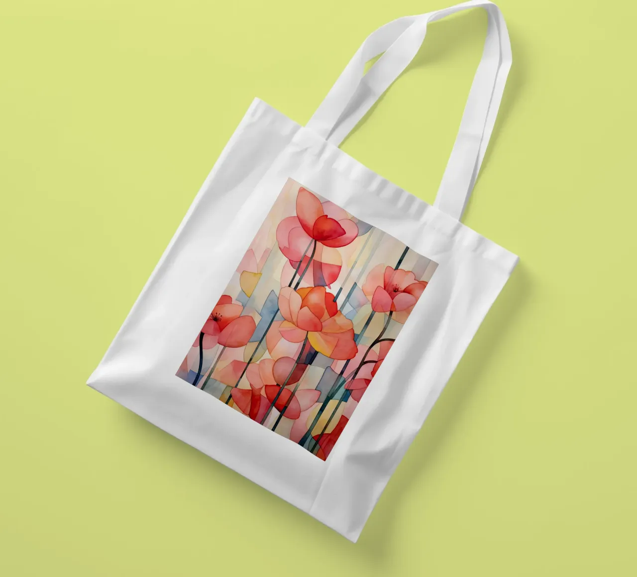 Klaprozen abstract tote bag by Imagine