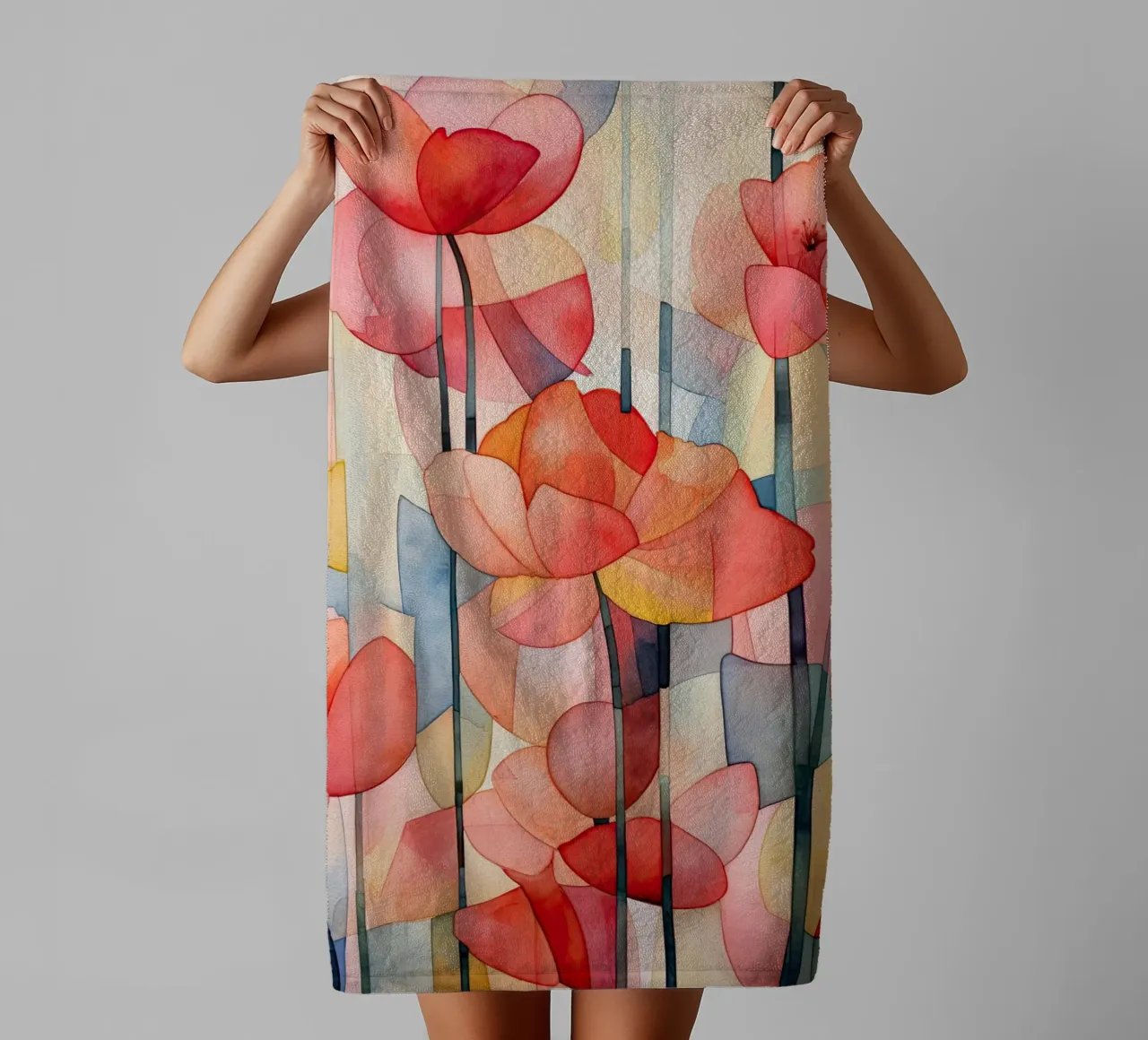Klaprozen abstract towel by Imagine