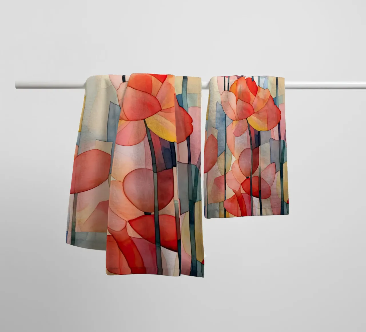 Klaprozen abstract towel by Imagine