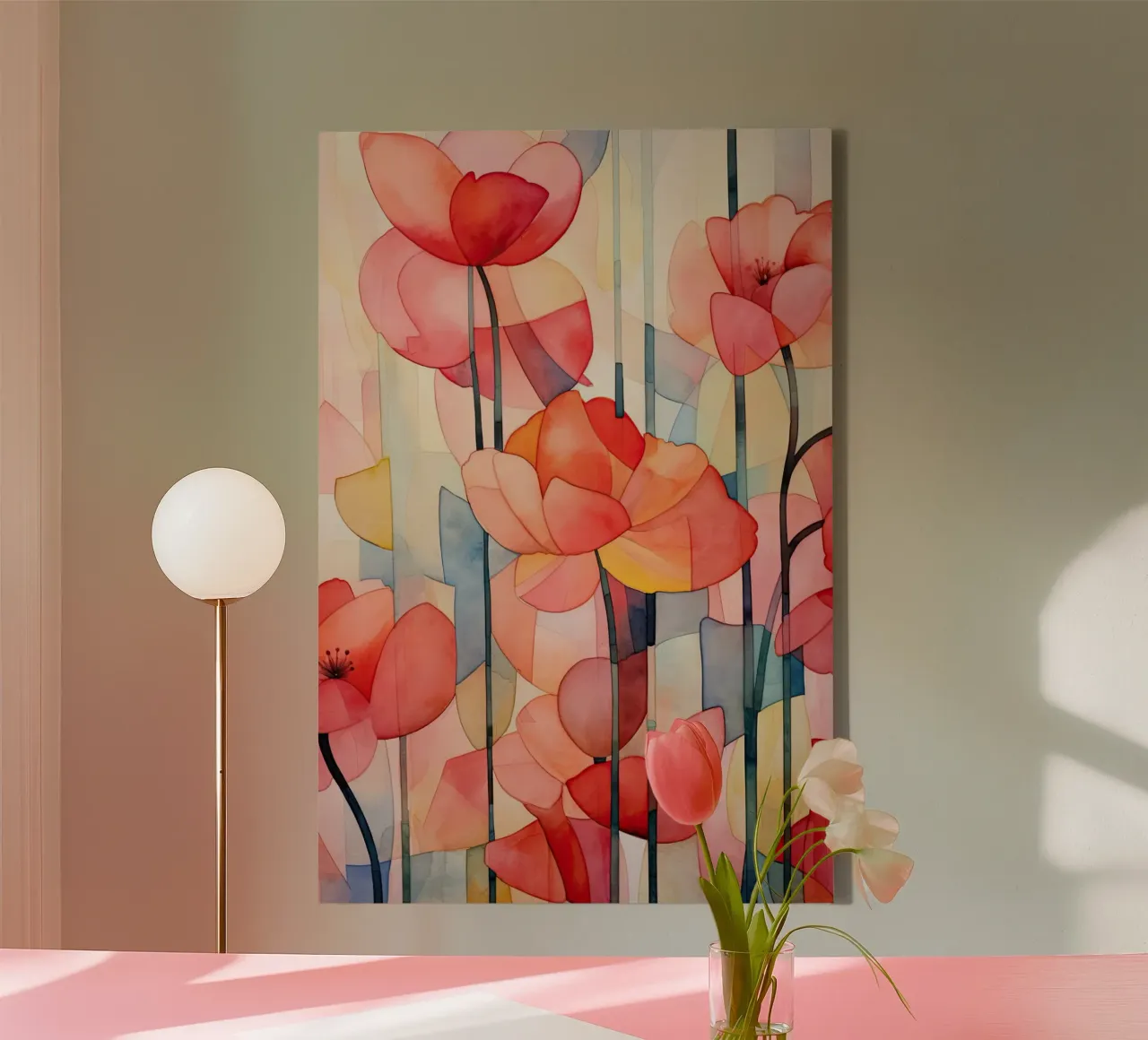 Klaprozen abstract canvas by Imagine