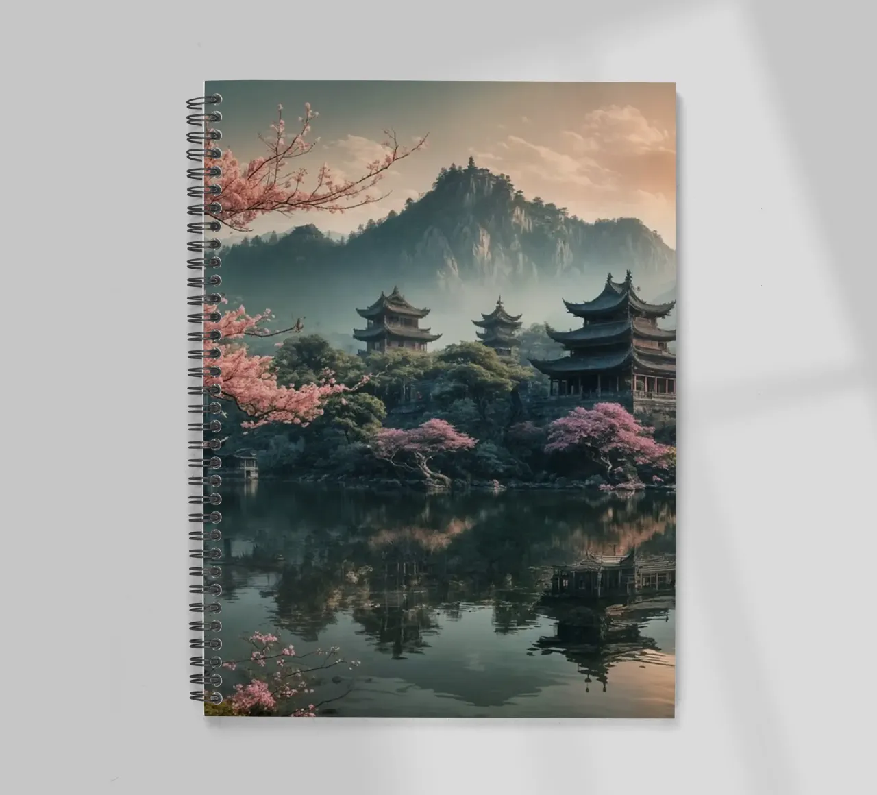 Lake in the middle of the forest spiral notebook by Wild Beauty