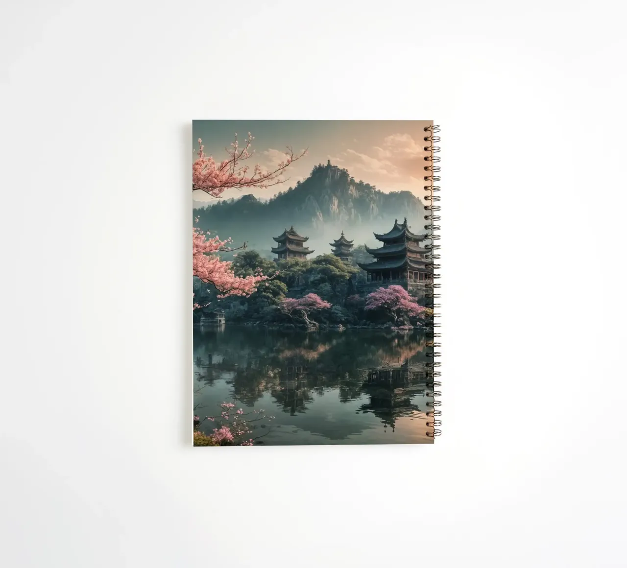 Lake in the middle of the forest spiral notebook by Wild Beauty