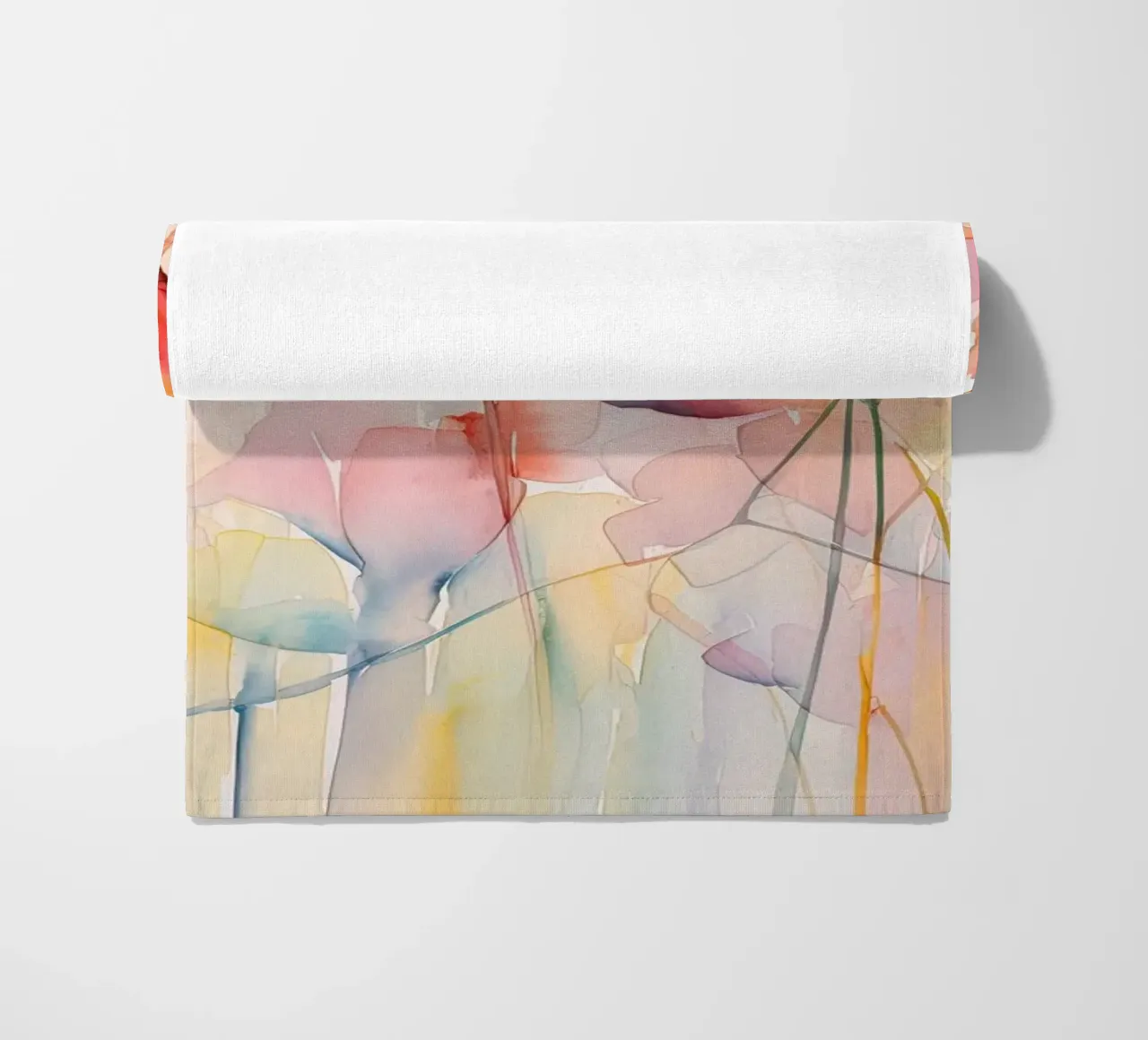 Klaprozen aquarel strandhanddoek van Imagine