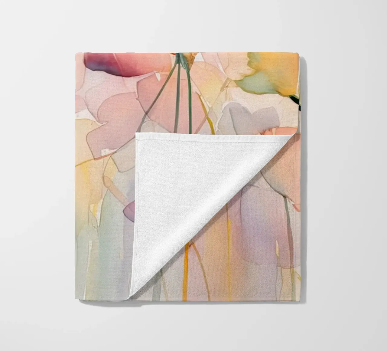 Klaprozen aquarel strandhanddoek van Imagine