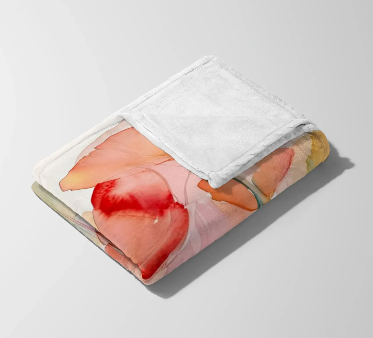 Poppies watercolour fleece blanket by Imagine