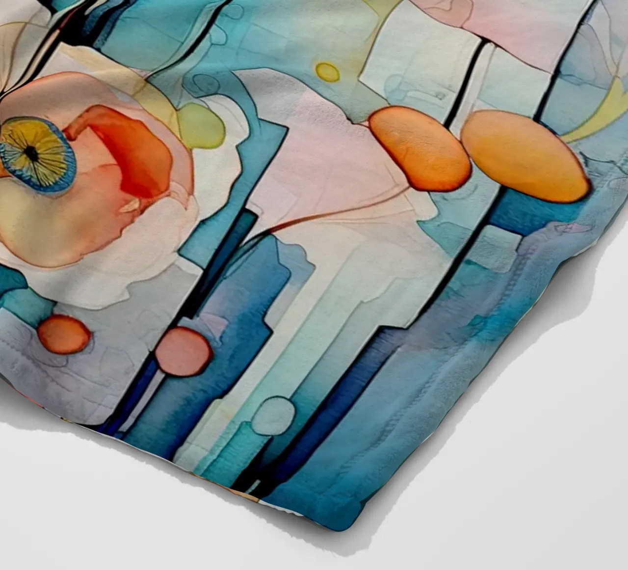 Acquerello sui papaveri coperta in pile da Imagine