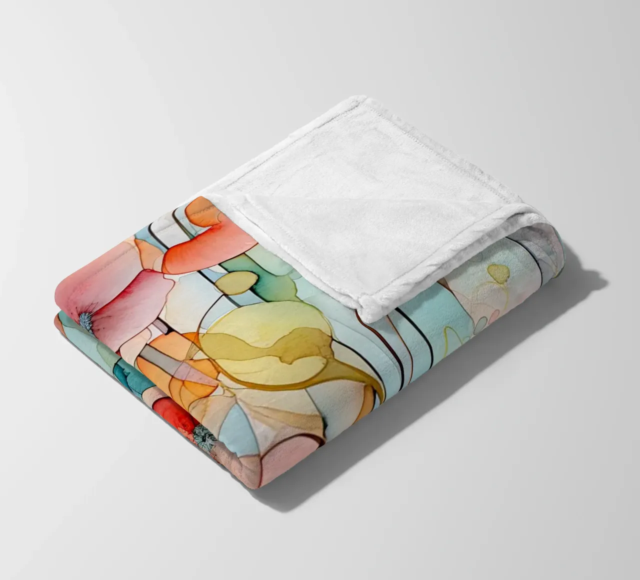 Acquerello sui papaveri coperta in pile da Imagine
