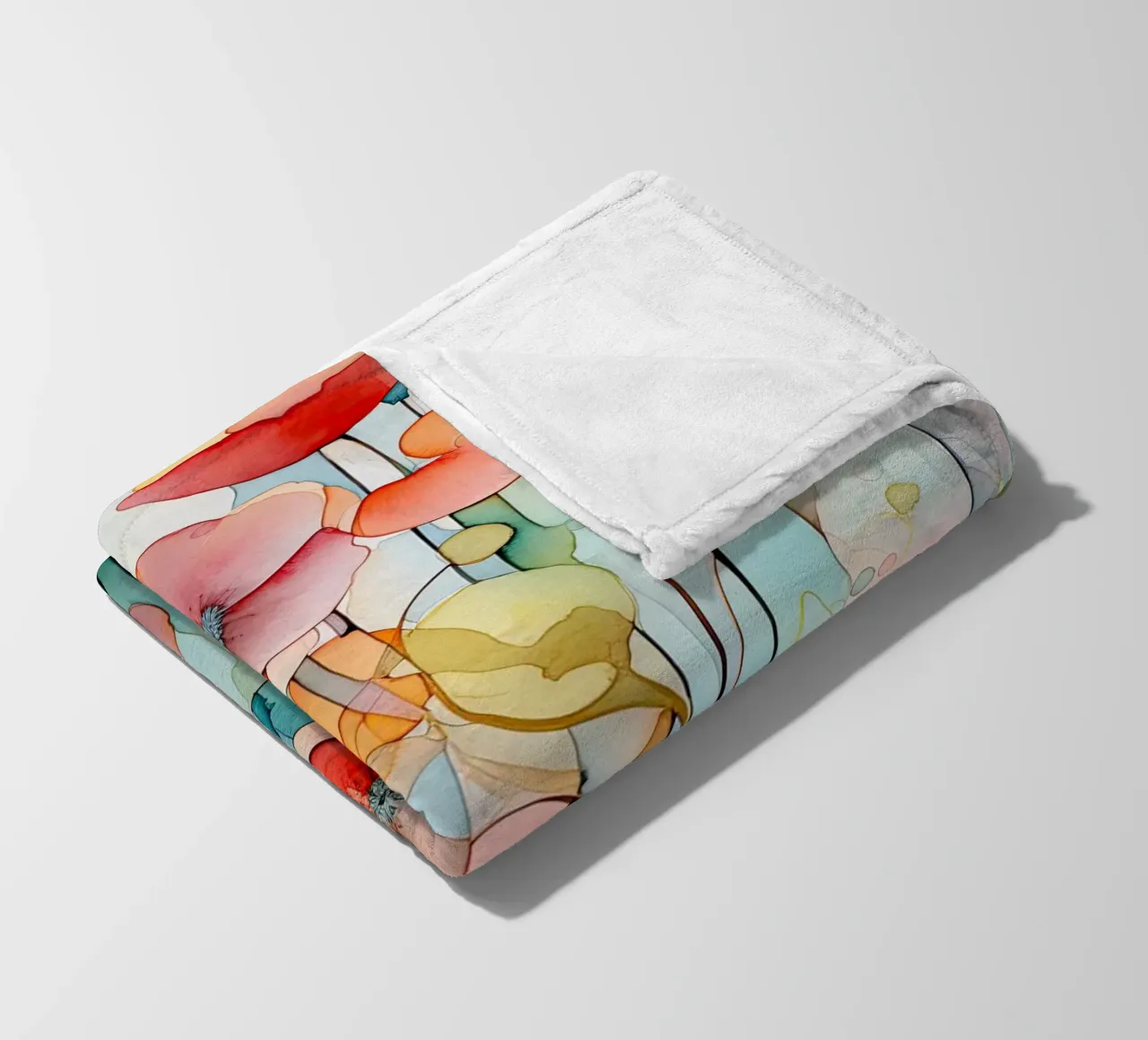 Acquerello sui papaveri coperta in pile da Imagine