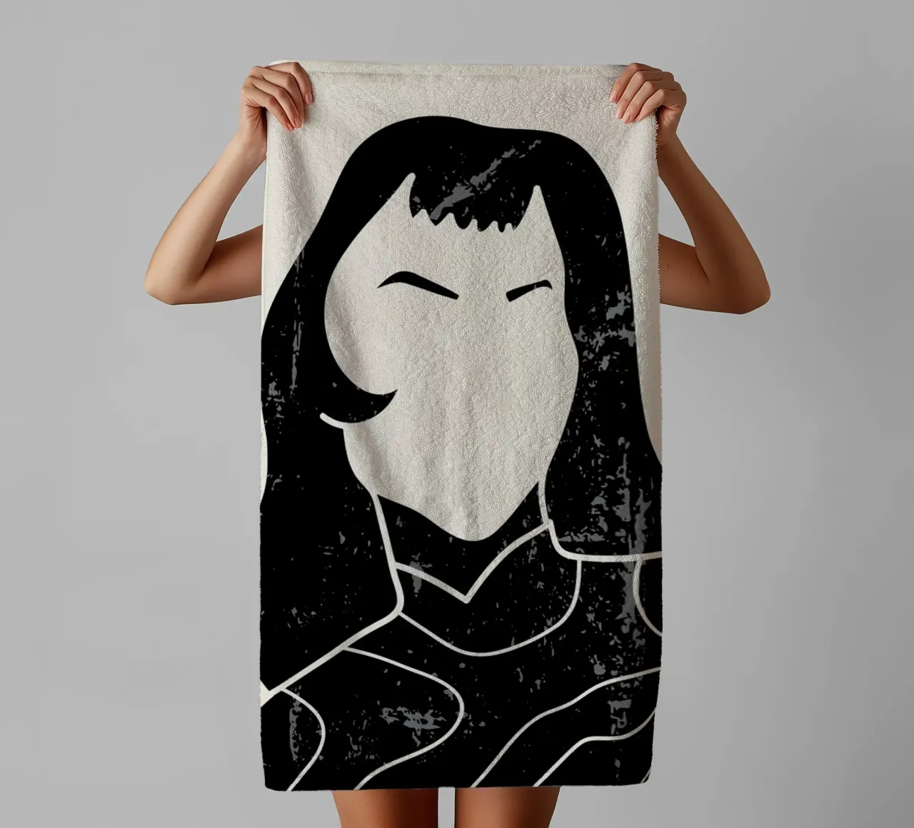 Fringe asciugamano da bagno da Graphite
