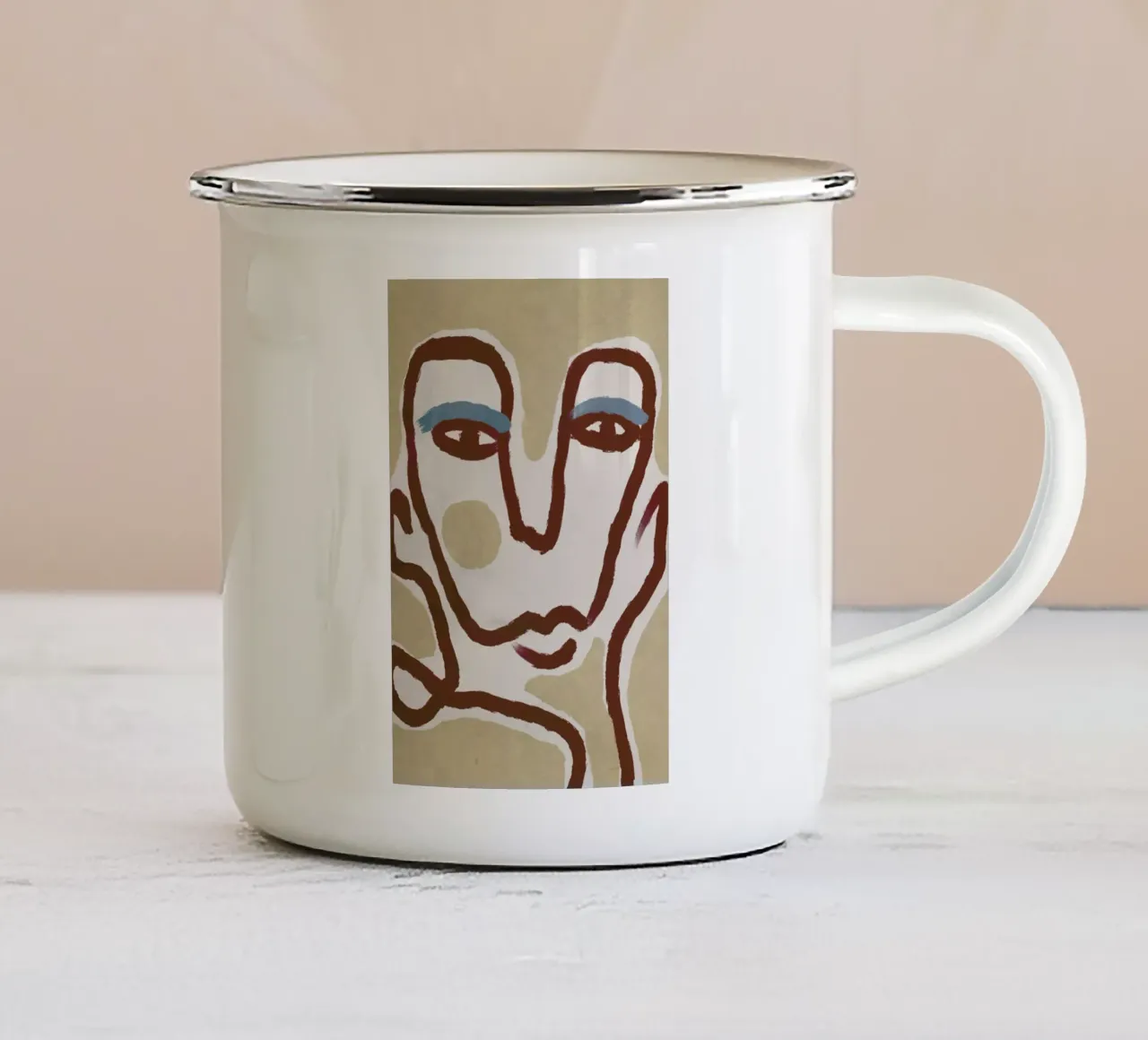Made of Lines tazza in smalto da Graphite