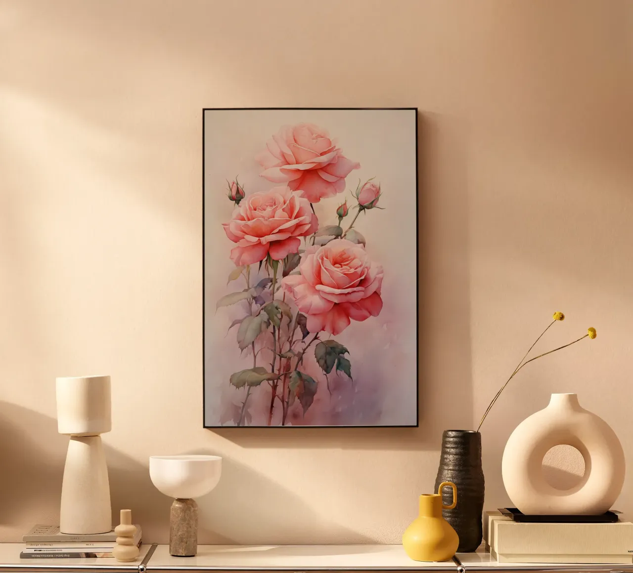 Die rosa Rose Acryl-Glas von Imagine