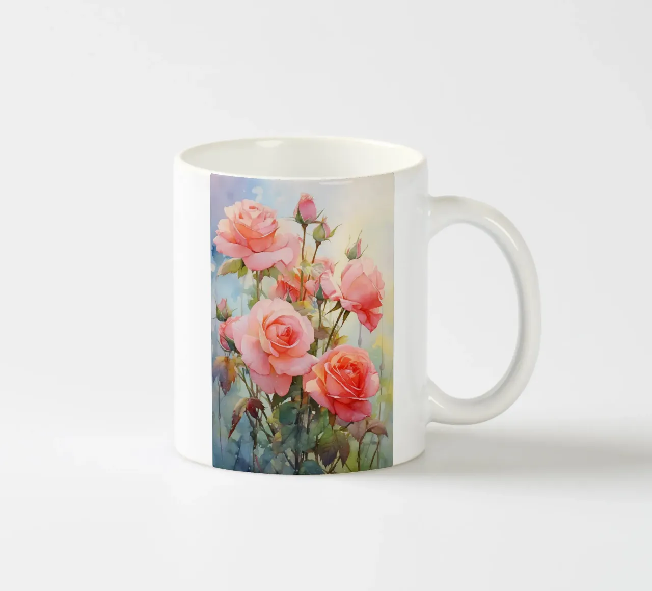 La rosa rosa tazza in ceramica da Imagine