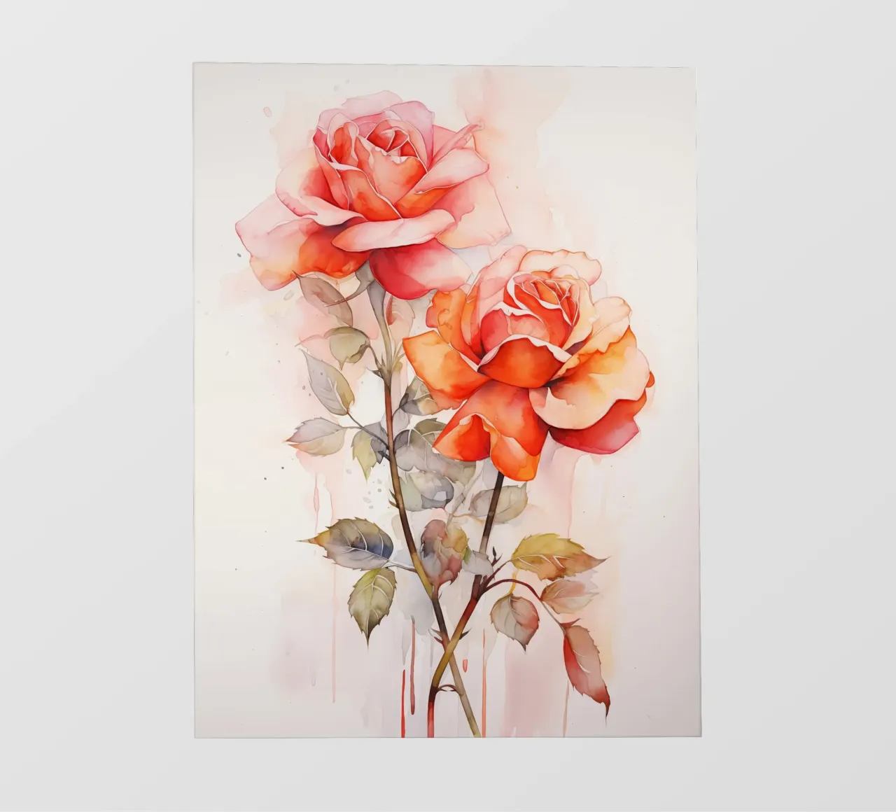 Rose rosse pellicola backlit da Imagine