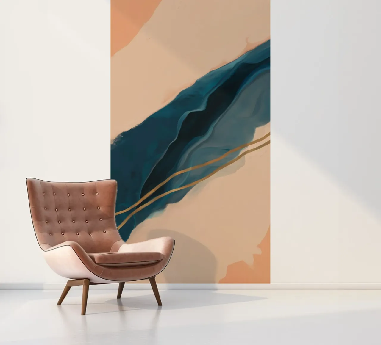 Terracotta Fold Pulse photo wallpaper by Monarch Arc