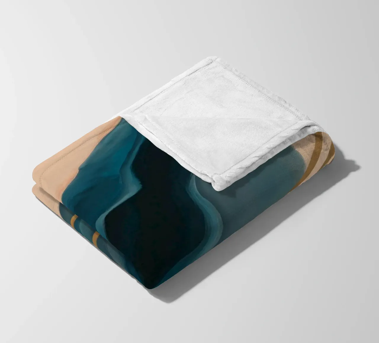 Terracotta Fold Pulse fleece blanket by Monarch Arc