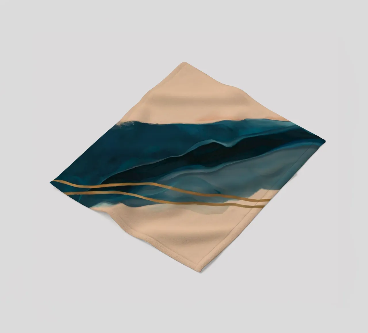 Terracotta Fold Pulse fleece blanket by Monarch Arc