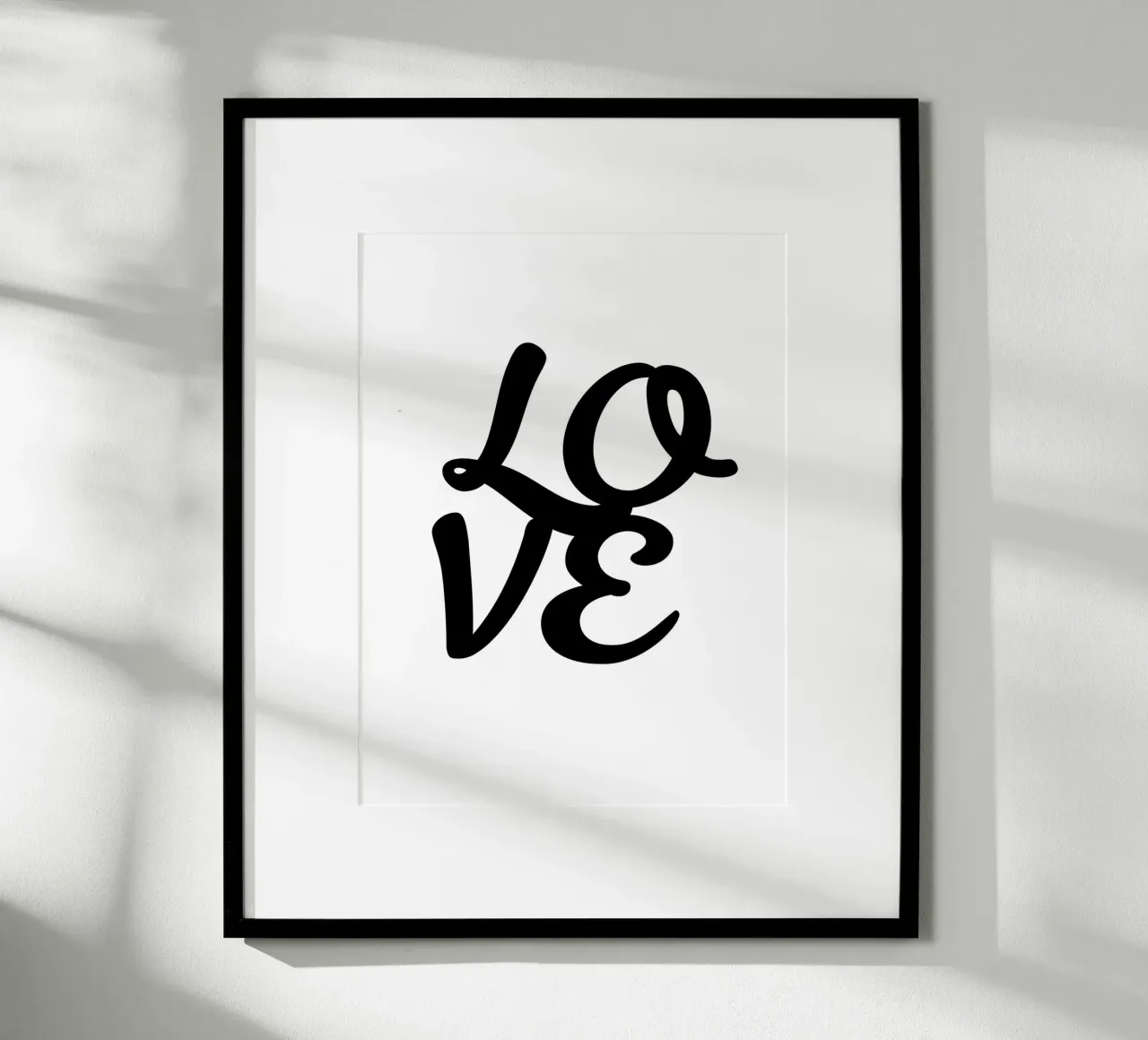 L'amore poster con telaio in alluminio da typostudio