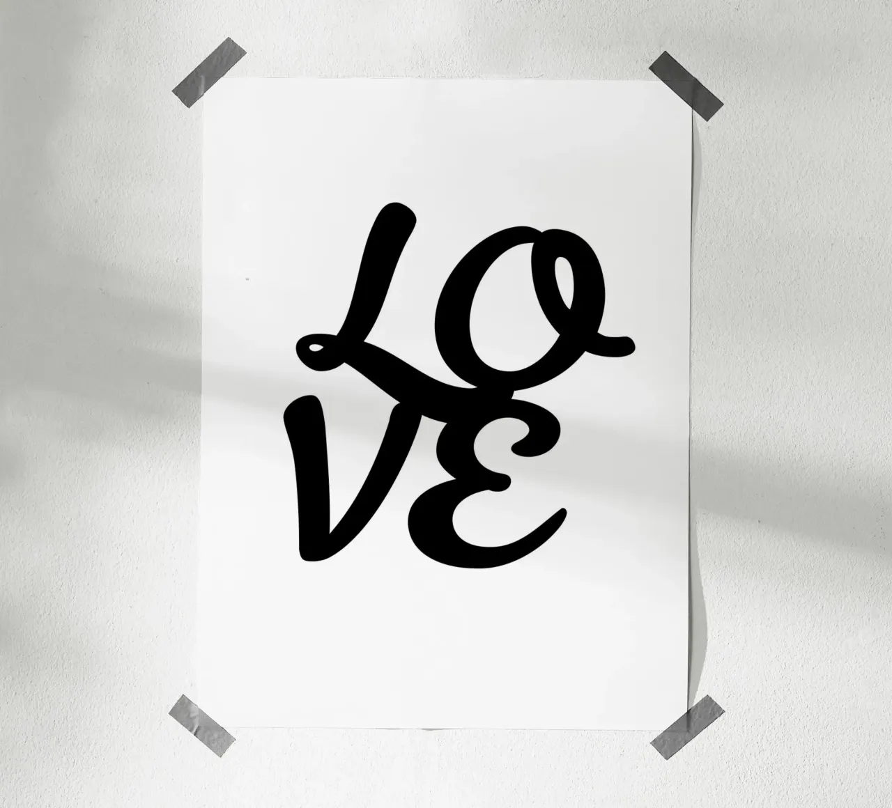 L'amore poster con telaio in alluminio da typostudio