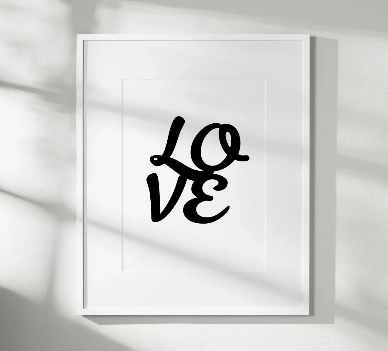 L'amore poster con telaio in alluminio da typostudio