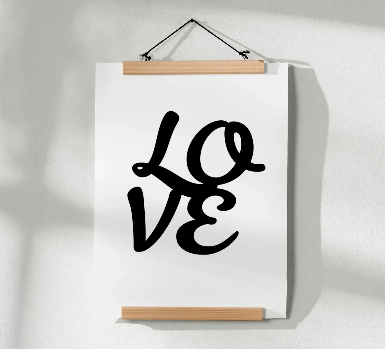 L'amore poster con telaio in alluminio da typostudio