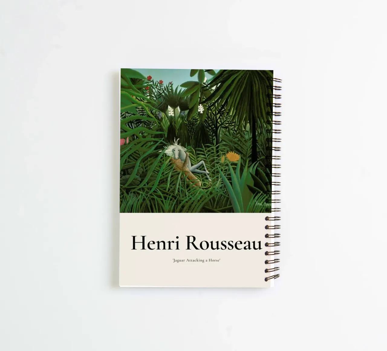 Rousseau - Jaguar Attacking a Horse spiral notebook by ARTOTHEK