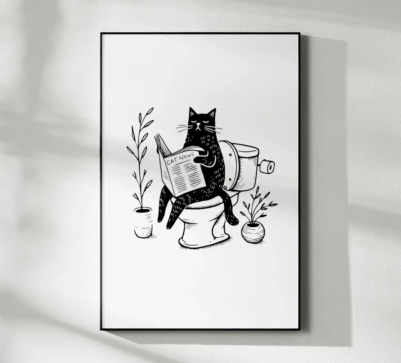 Gatto in bagno plexiglass da typostudio