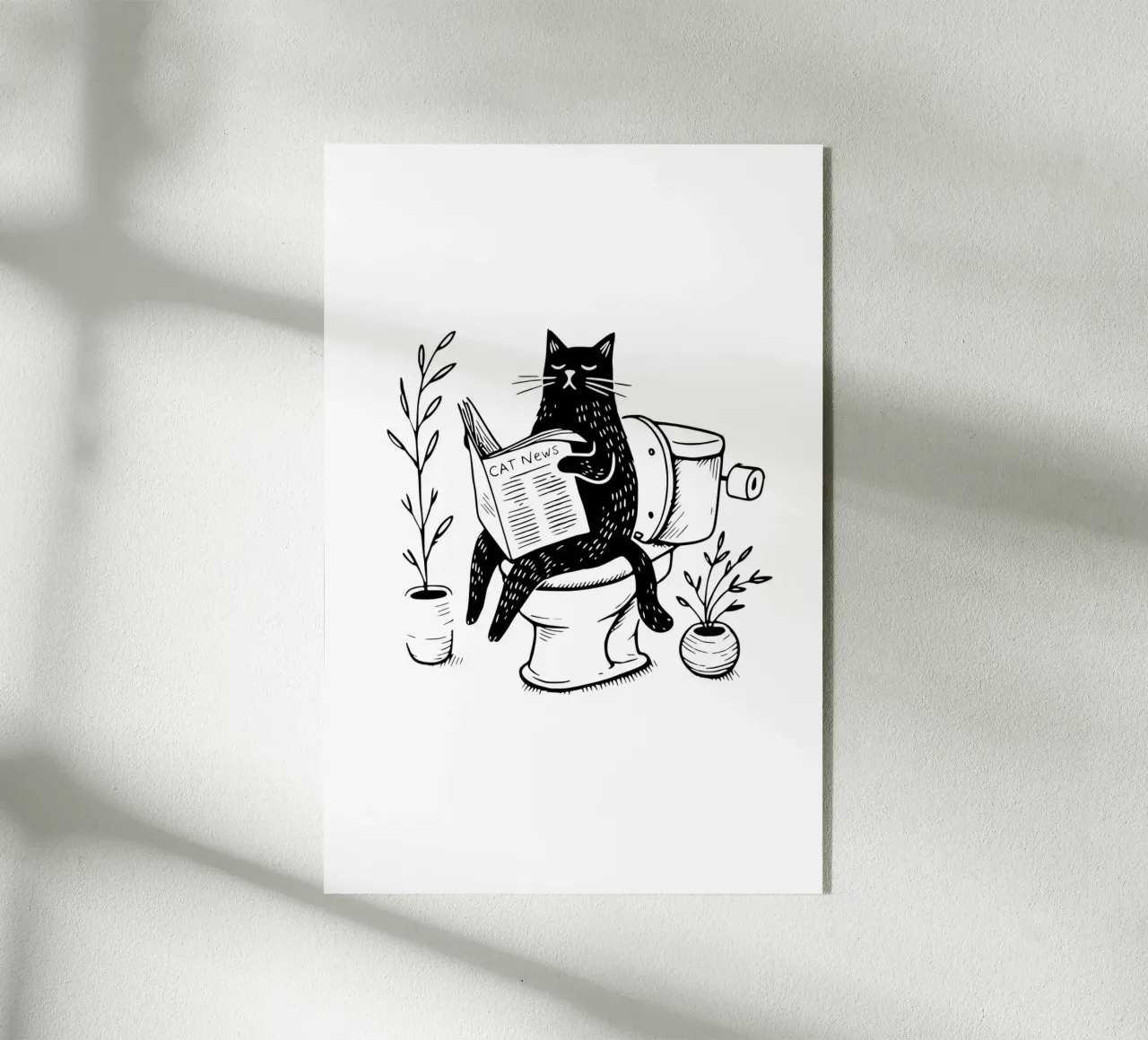 Gatto in bagno plexiglass da typostudio