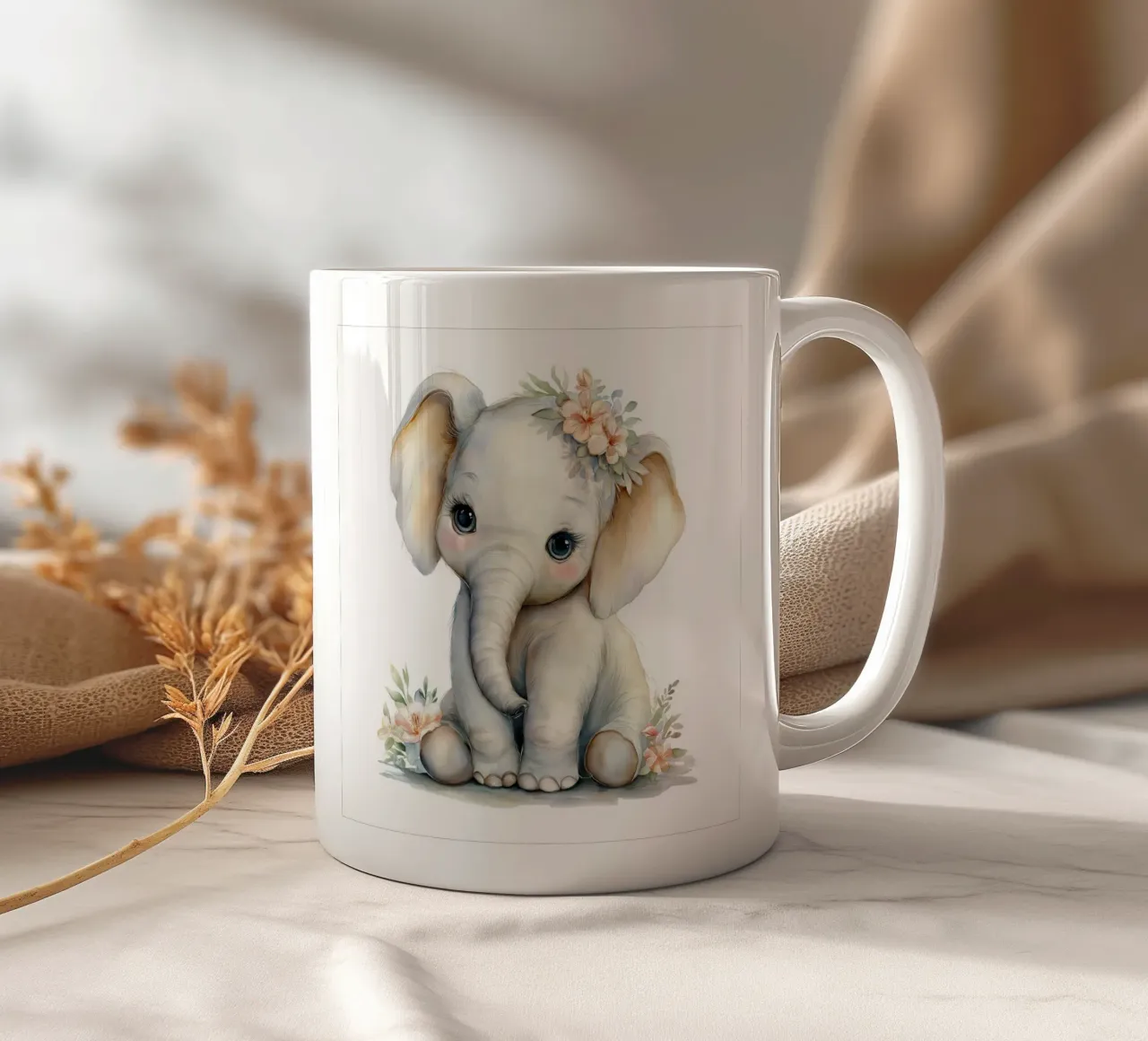 Vivaio di elefanti tazza in ceramica da Imagine