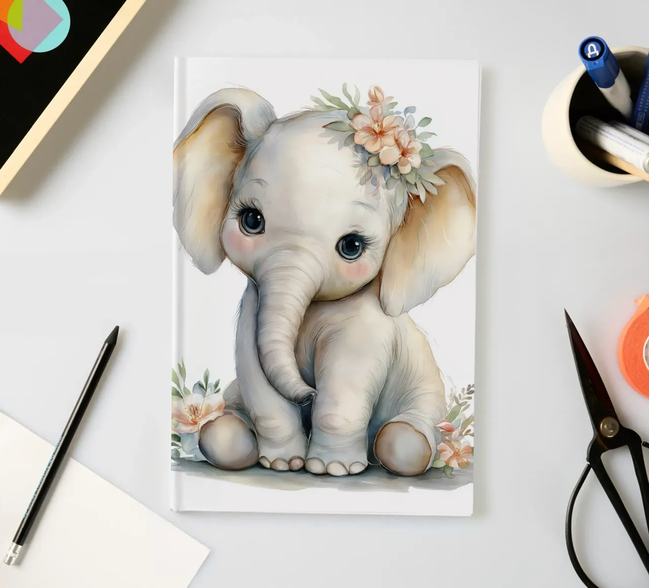 Elephant nursery notebook by Imagine