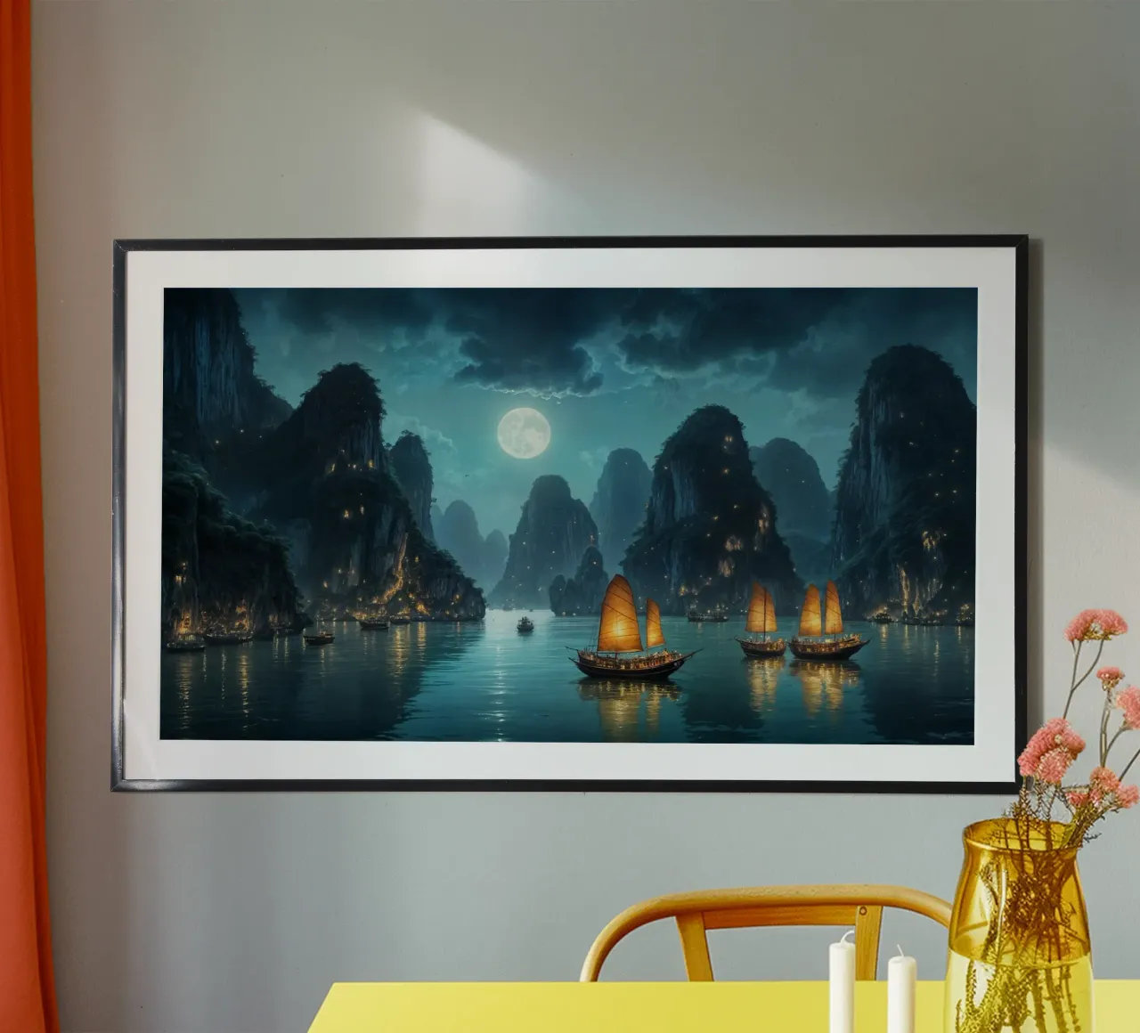 Ha-Long-Bucht Poster mit Kunststoffrahmen von Wild Beauty