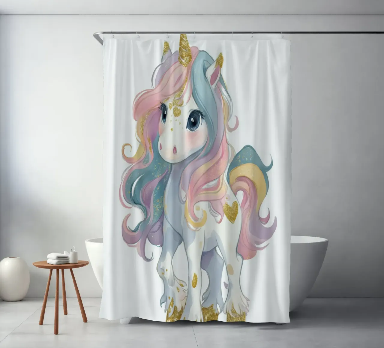 Asilo nido Unicorno tenda da doccia da Imagine