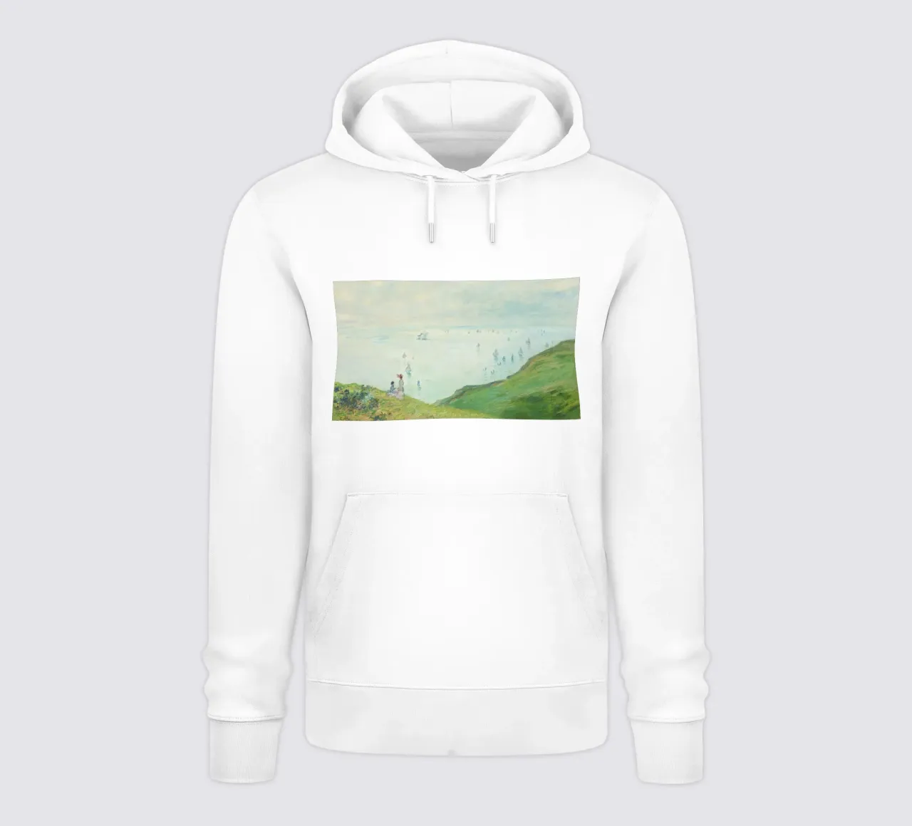 Le scogliere di Pourville di Claude Monet (1882) felpa con cappuccio da Monet Art Prints