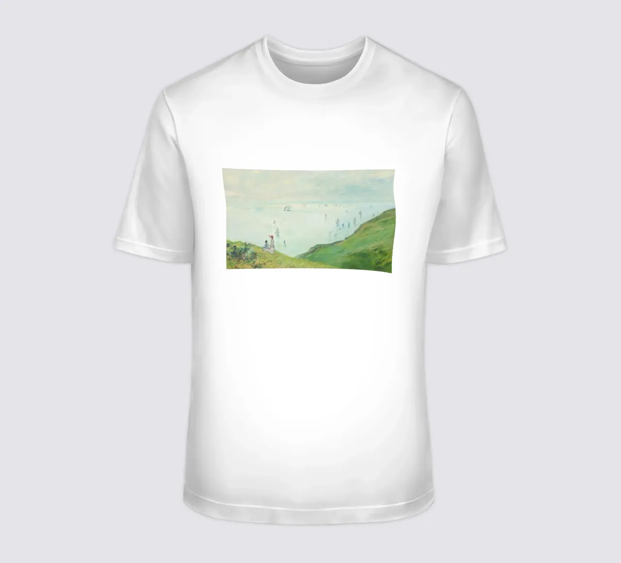 Le scogliere di Pourville di Claude Monet (1882) t-shirt da Monet Art Prints