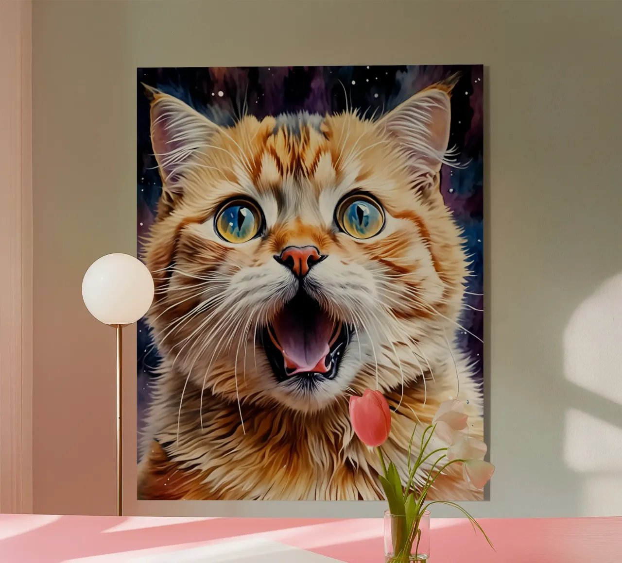Surprised cat meme acrylic glass by MakArena