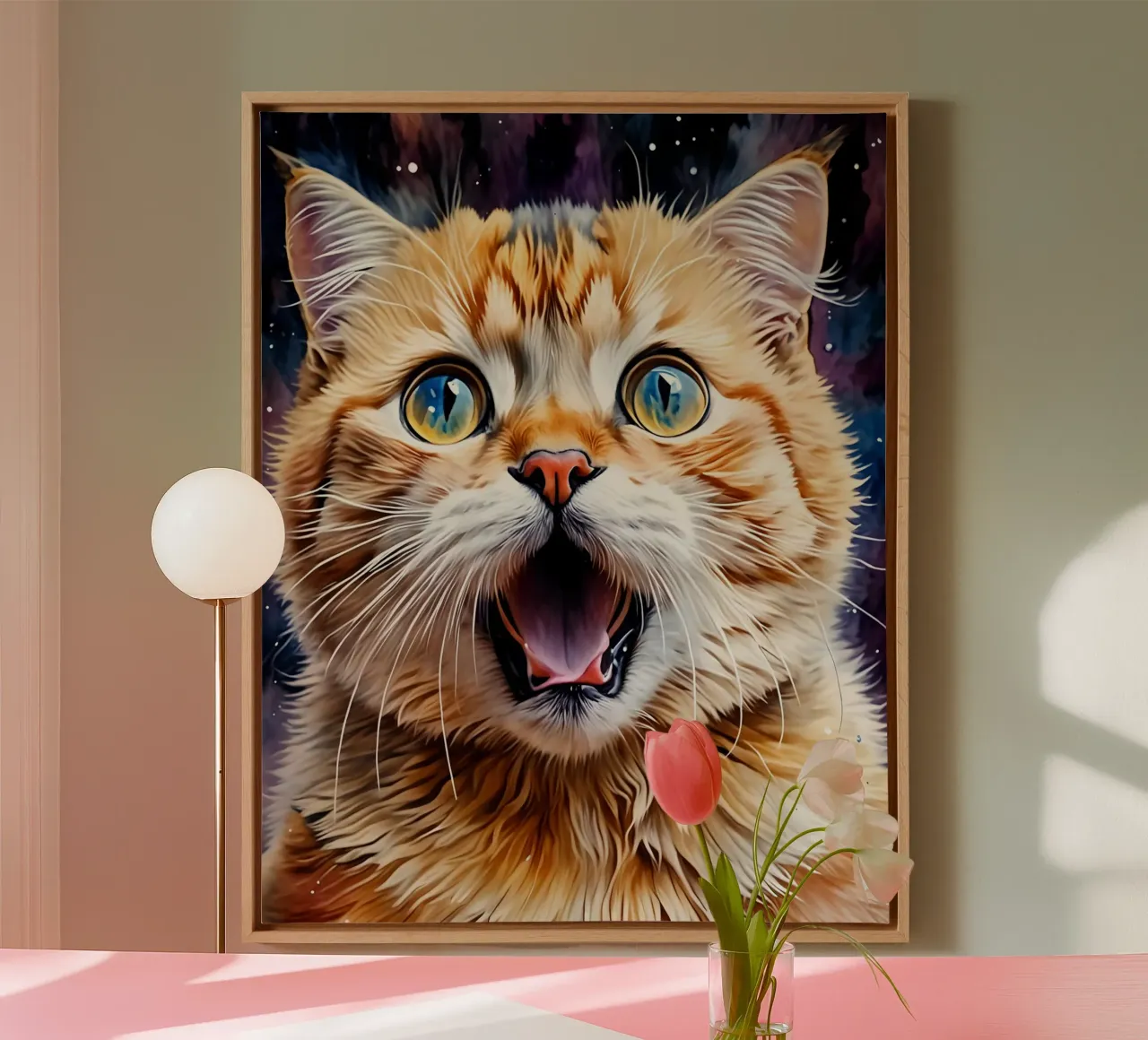 Surprised cat meme canvas by MakArena