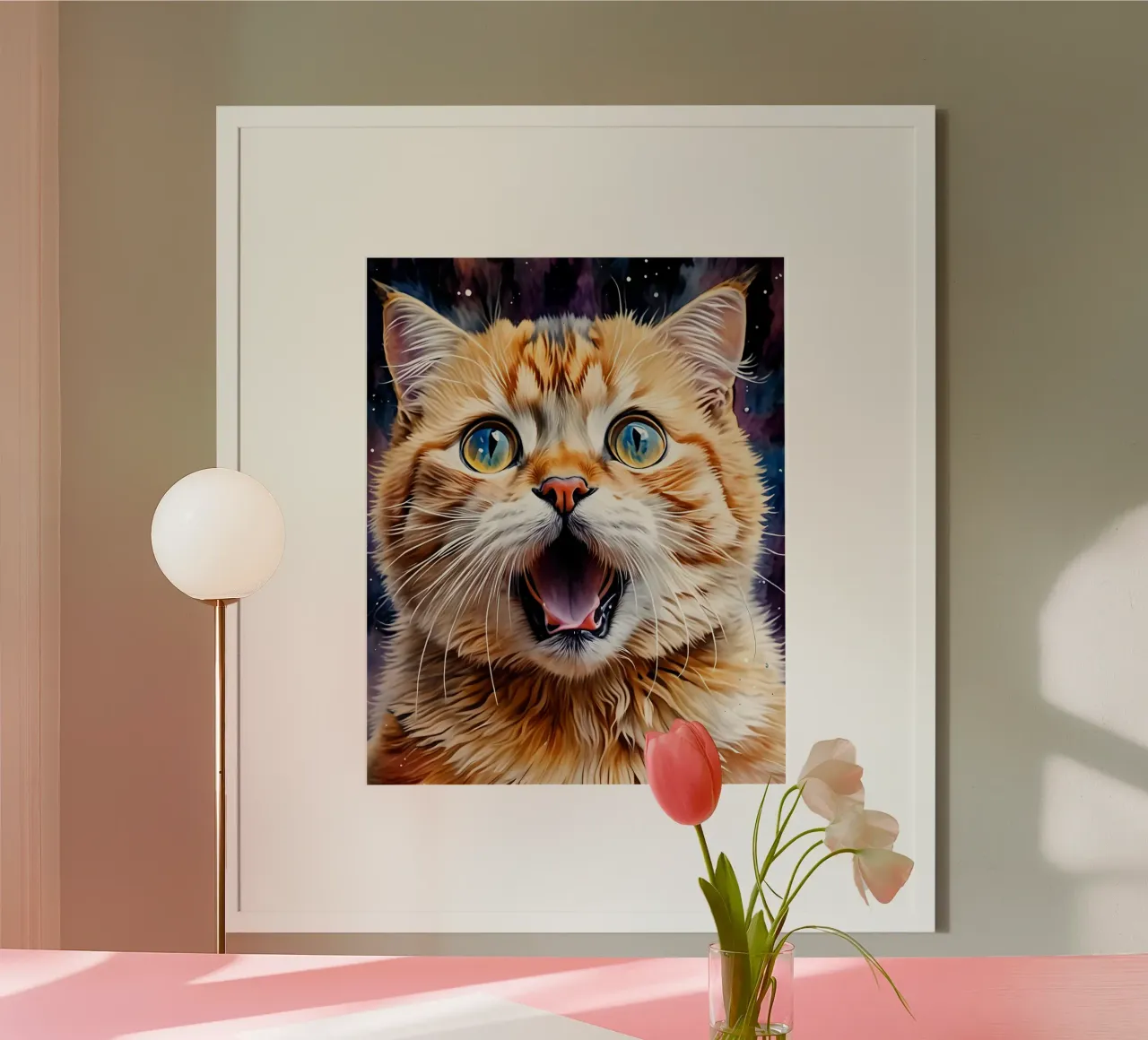 Überrascht Katze Meme Hahnemühle von MakArena