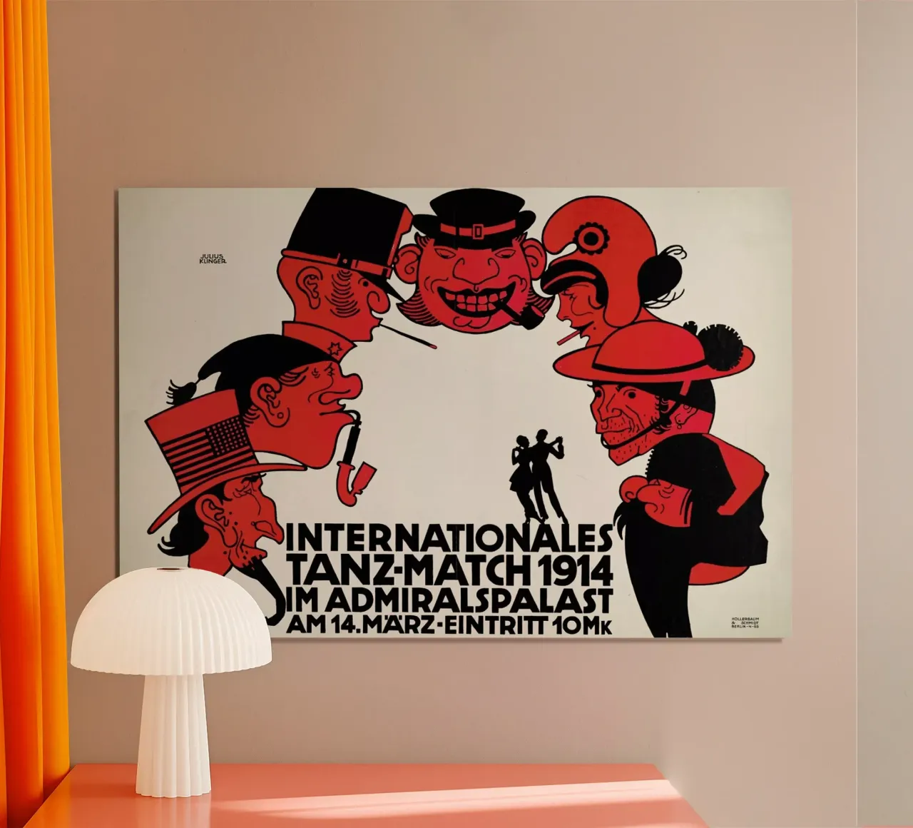 Klinger - Internationales Tanz-Match 1914 poster da ARTOTHEK