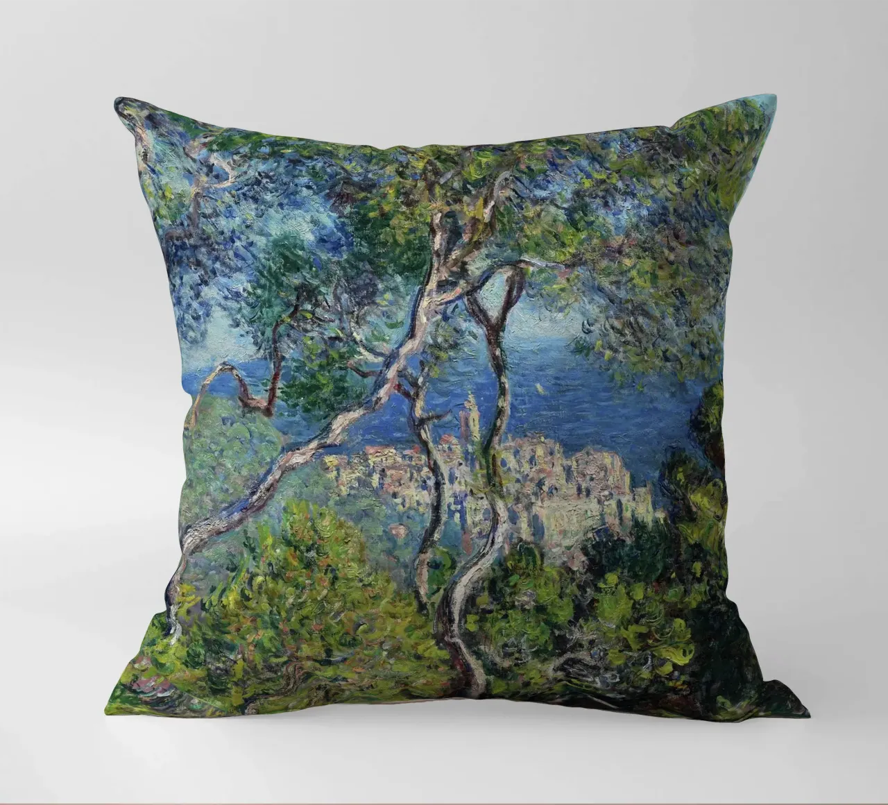 Bordighera (1884) di Claude Monet. cuscino da Monet Art Prints