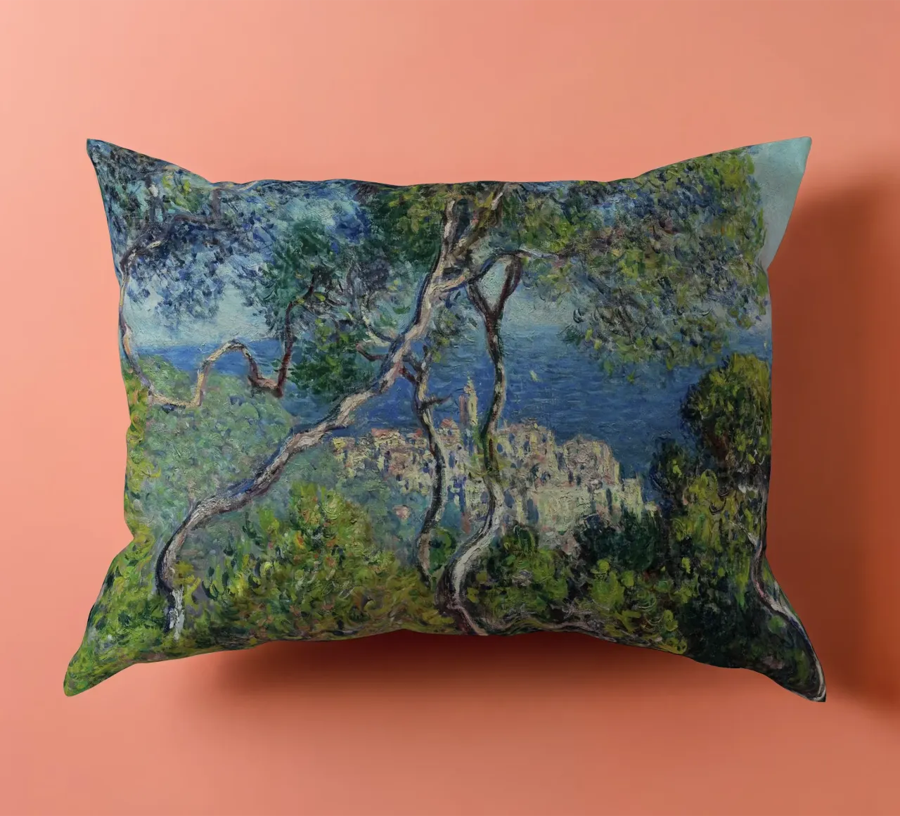 Bordighera (1884) di Claude Monet. cuscino da Monet Art Prints