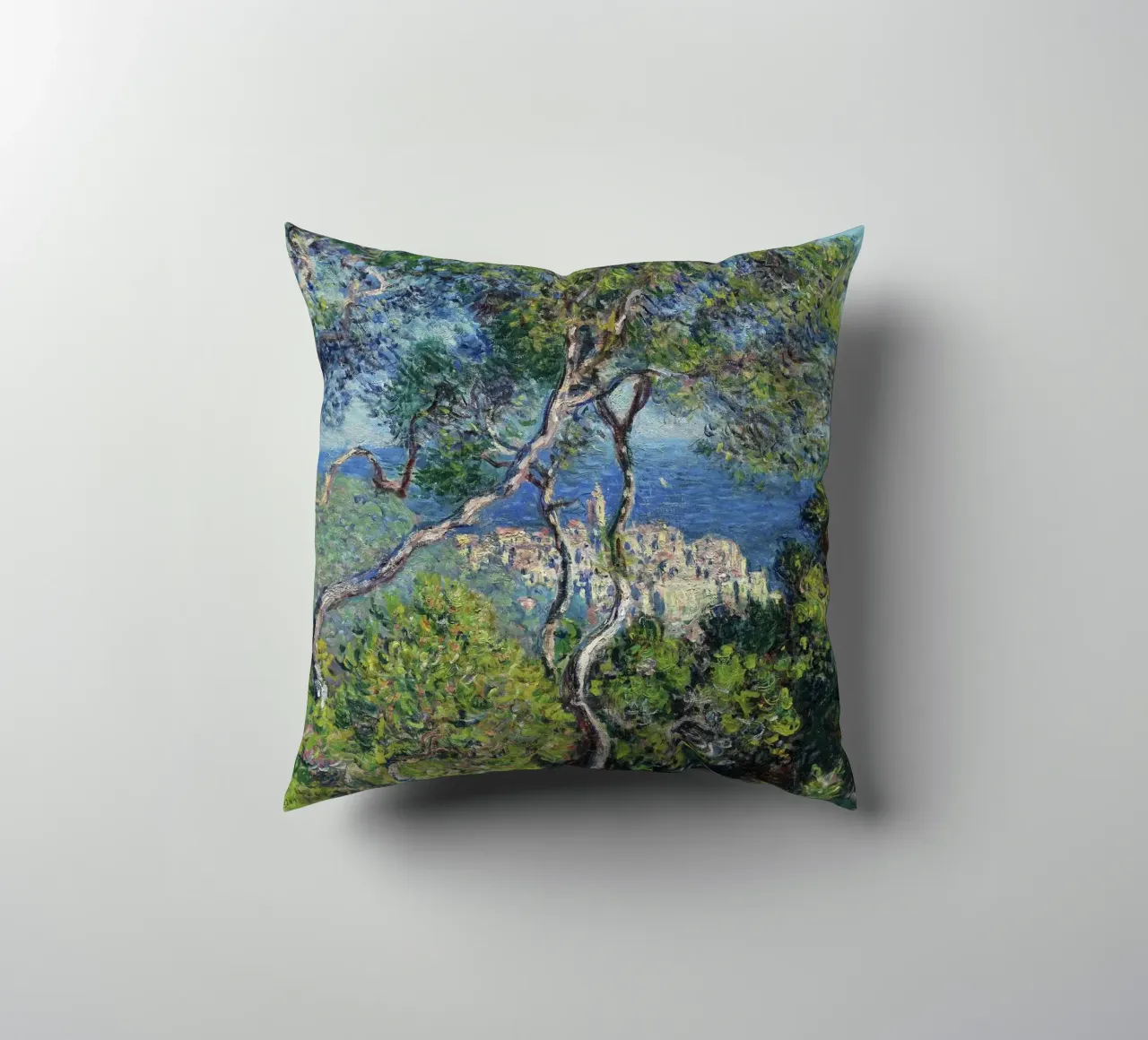 Bordighera (1884) di Claude Monet. cuscino da Monet Art Prints