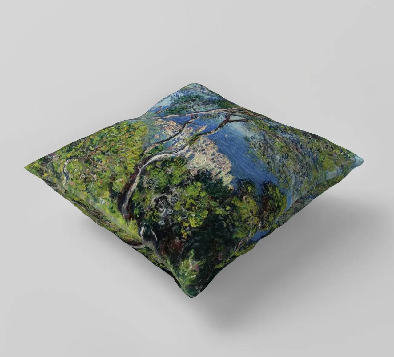 Bordighera (1884) di Claude Monet. cuscino da Monet Art Prints