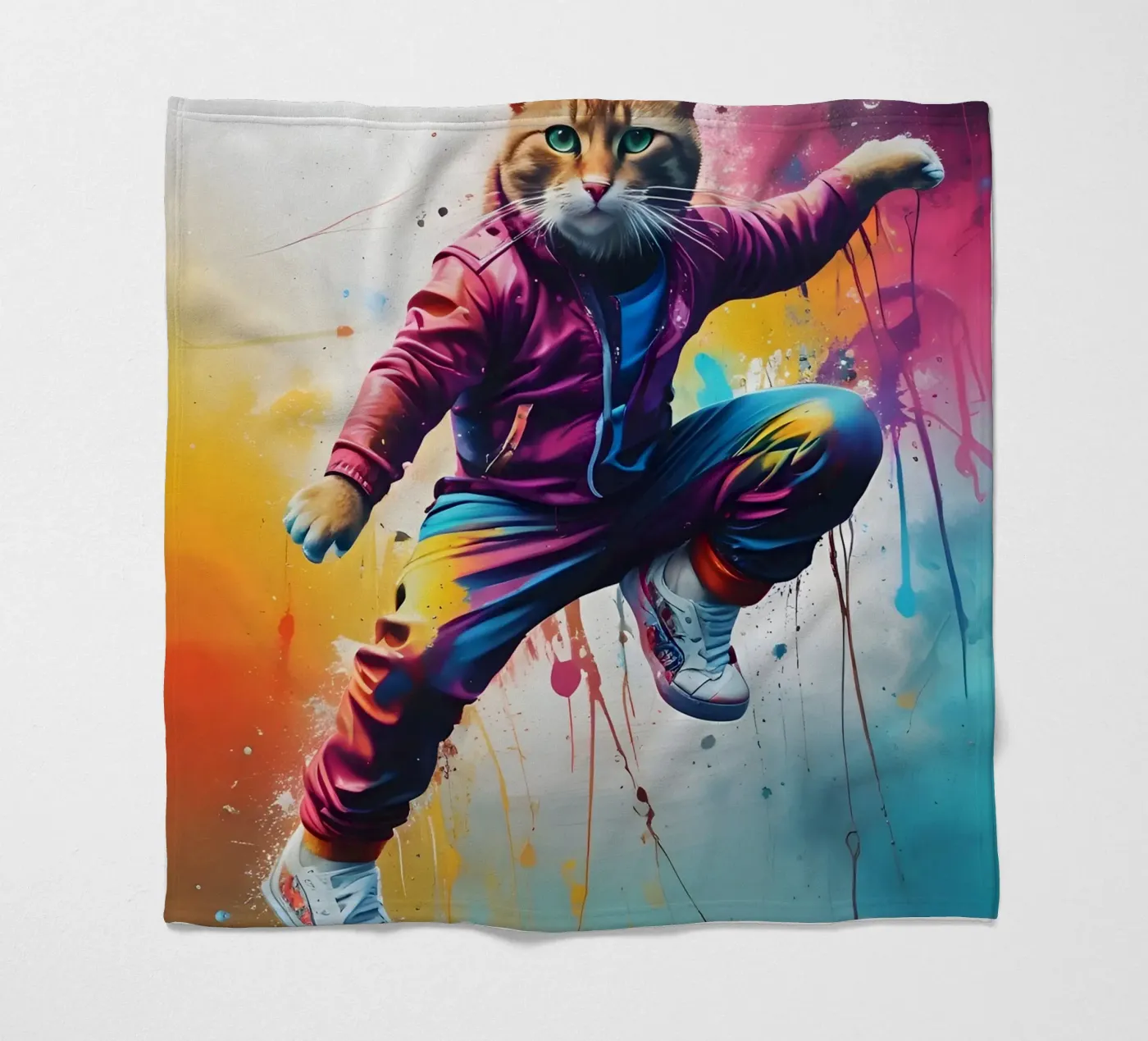 De kat danst fleecedeken van MakArena
