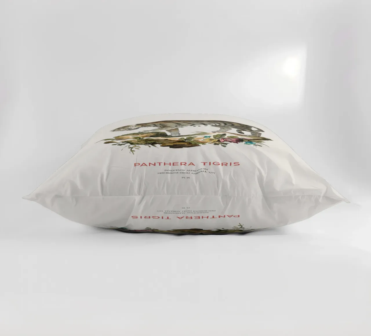 The Tiger or Panthera tigris decorative cushion by Vintagrafica