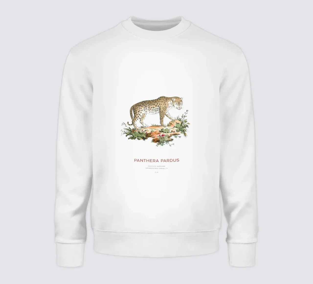 Il leopardo o Panthera pardus felpa da Vintagrafica