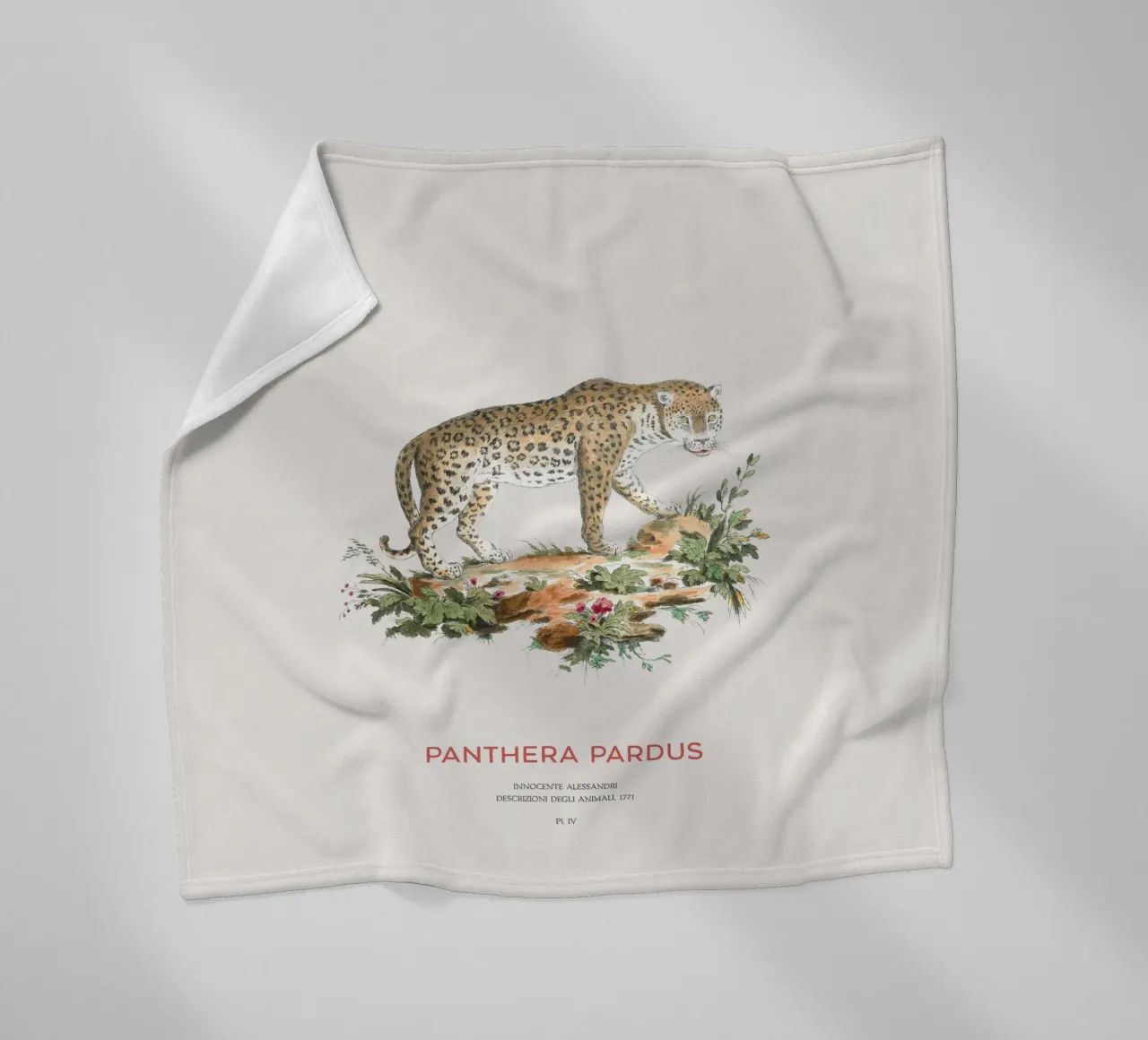 Der Leopard oder Panthera pardus Fleecedecke von Vintagrafica