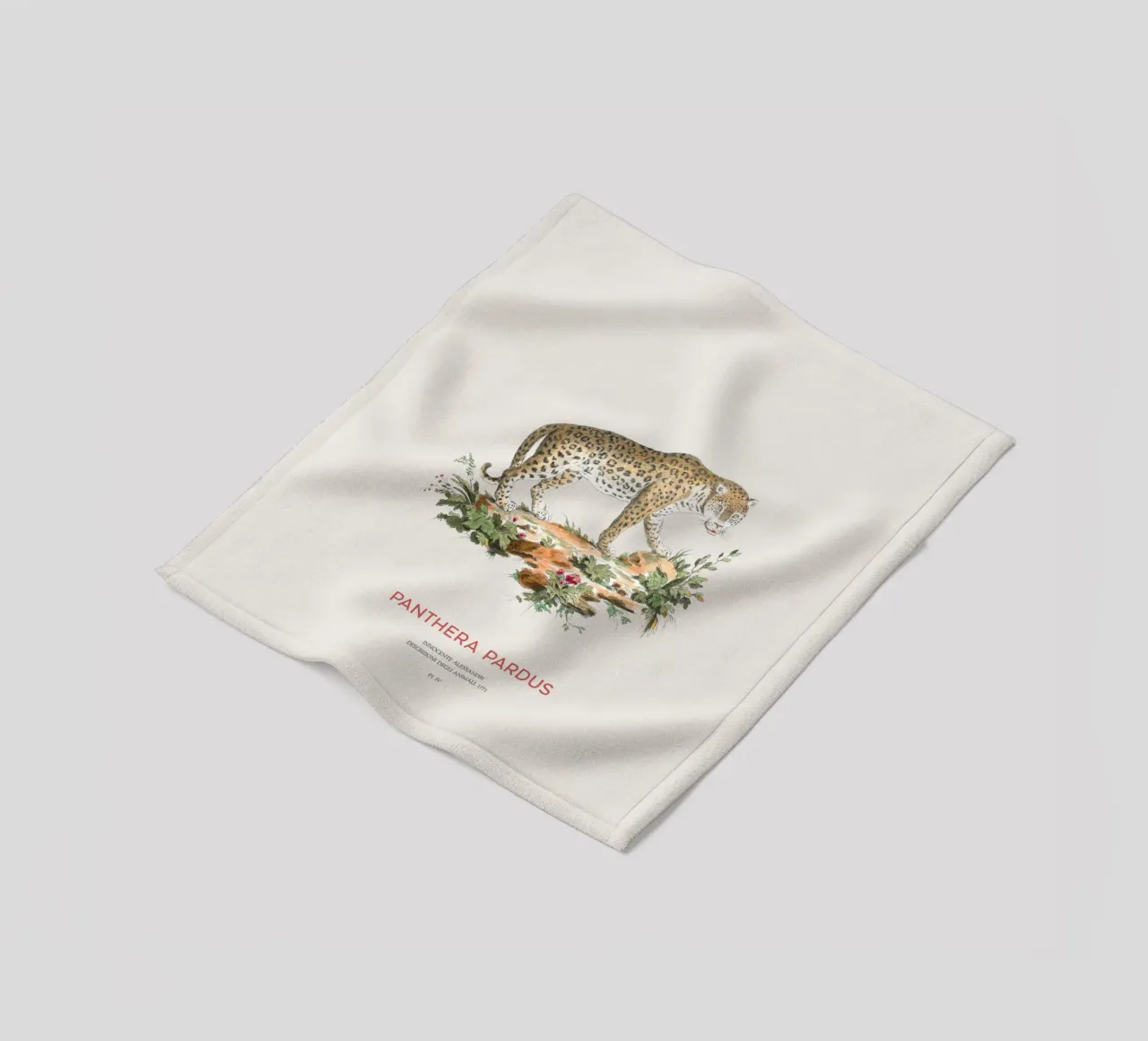 Der Leopard oder Panthera pardus Fleecedecke von Vintagrafica