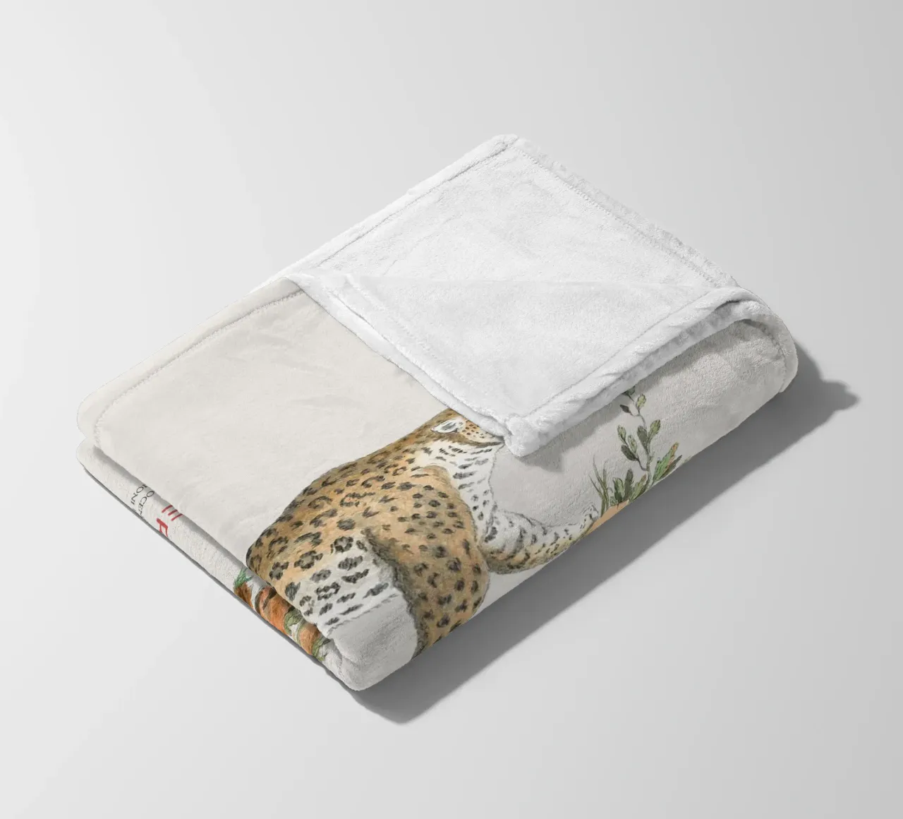Der Leopard oder Panthera pardus Fleecedecke von Vintagrafica