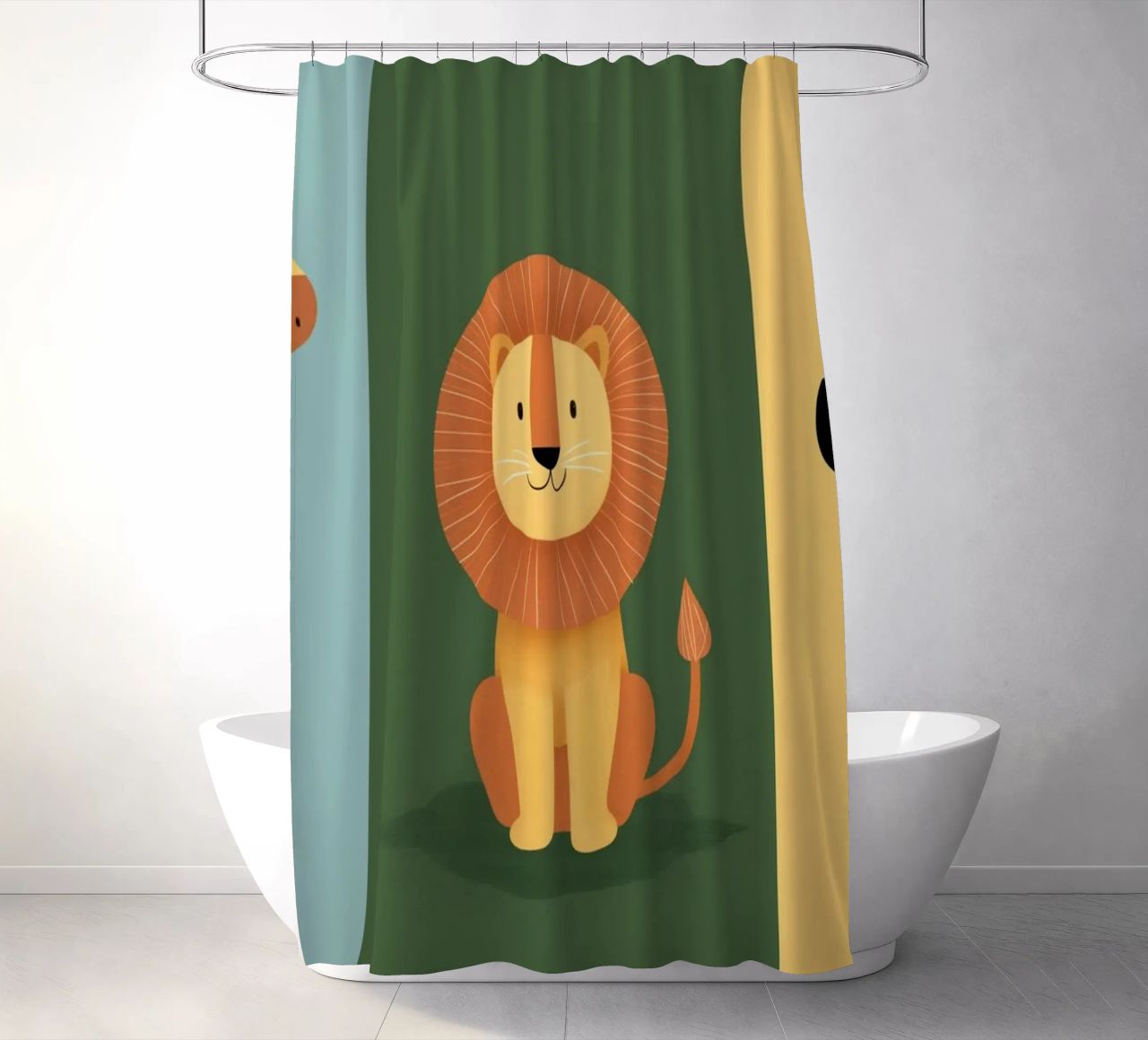 Tríptico animales guardería cortina de baño de Imagine