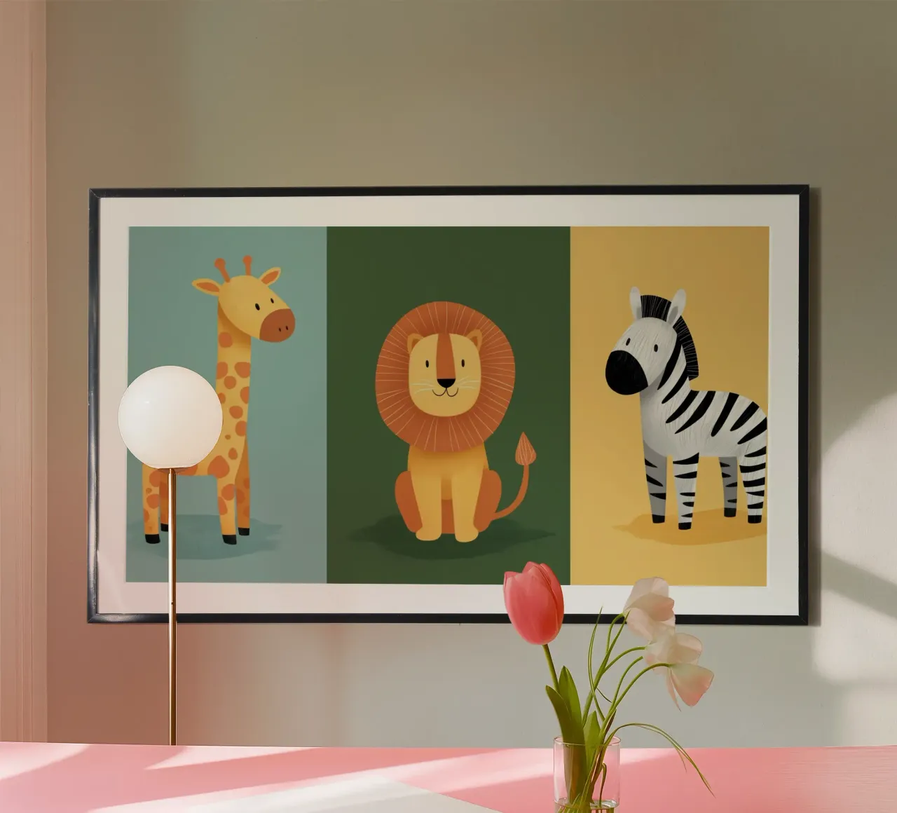 Trittico animali asilo nido poster da Imagine